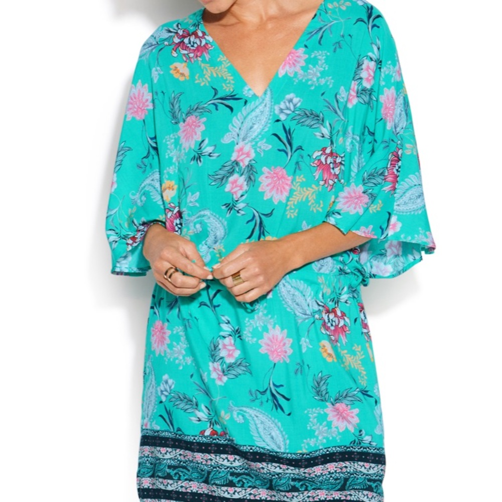 Seafolly water garden border kaftan
